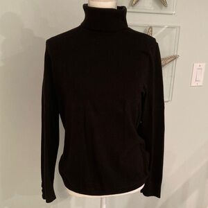 Talbots Black Turtleneck Sweater. Size PL.